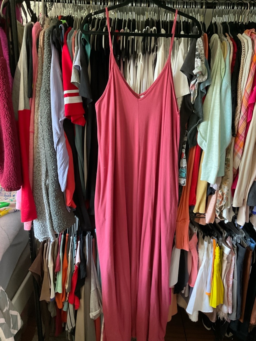 Zenana Outfitters Dusty Rose Maxi Slip Dress